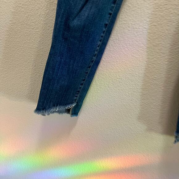 Joe's Skinny Jeans Distressed Blue Denim Cotton Stretch Hi-Rise Dark Wash Sz 28 - Picture 4 of 8